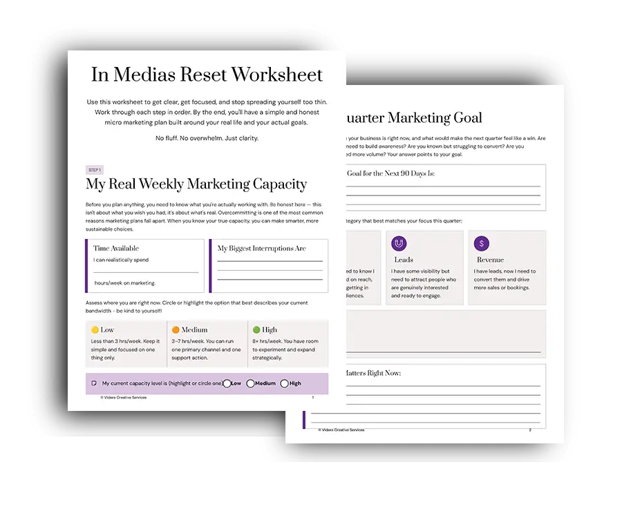 In Medias Res Marketing Reset